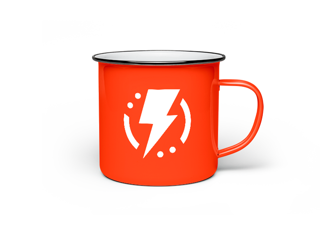 Olympus Enamel Mug